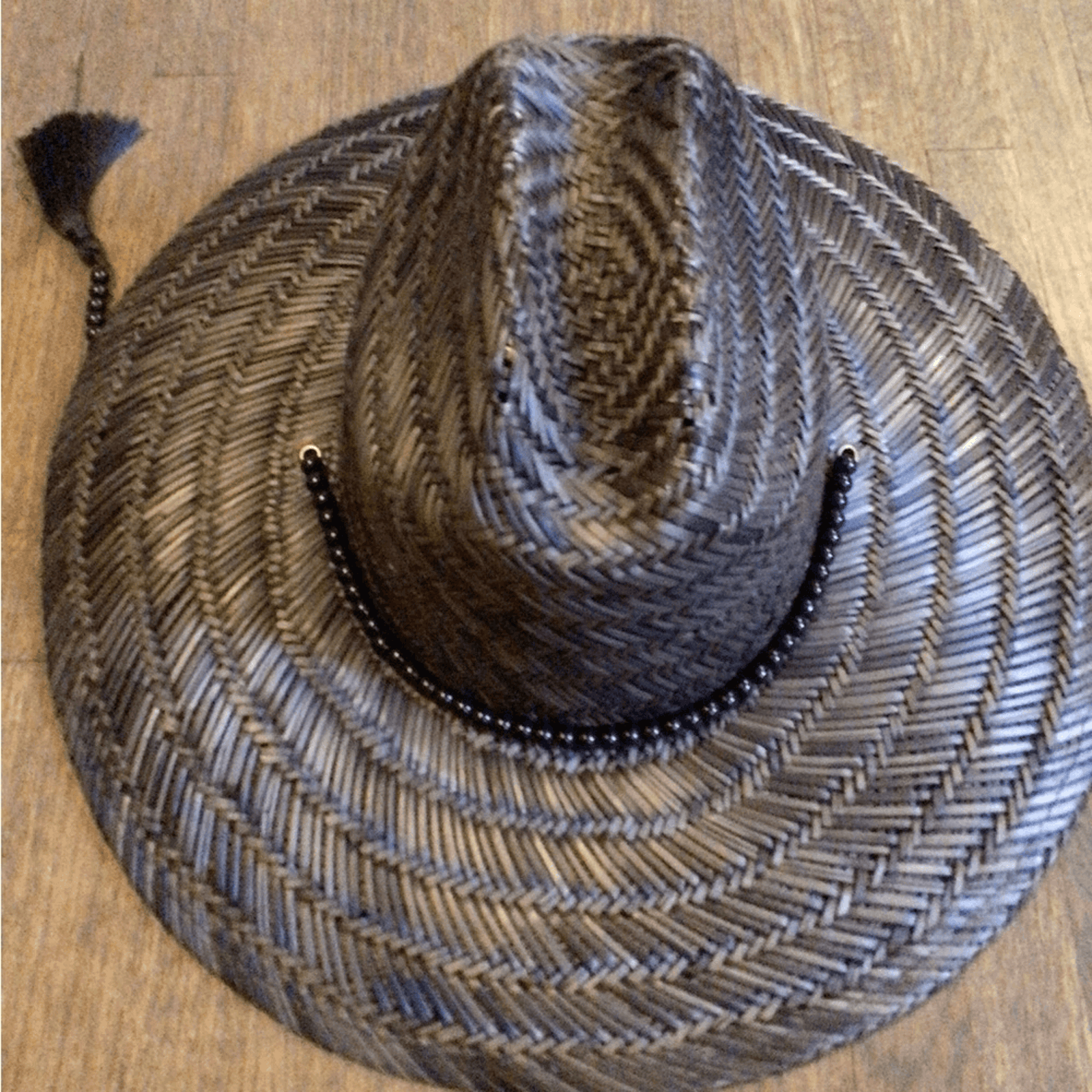 New! Super Rare Wyeth Black Straw Woven Rancher
